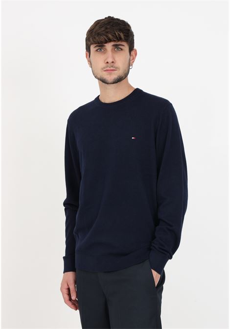 Pullover blu in maglia da uomo TOMMY HILFIGER | MW0MW28046DW5DW5